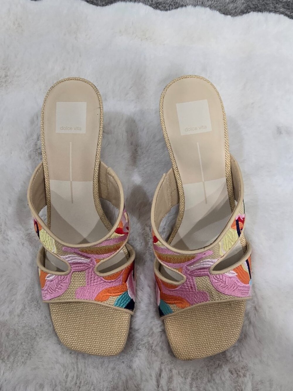 Dolce Vita Gitel Sandal Floral Multi Heeled Sandal Women's Sizes NEW Resort - Picture 7 of 12